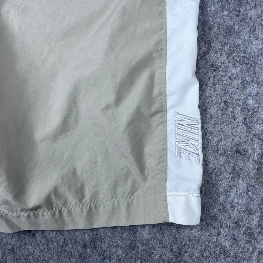 Vtg Nike Men's Swim Trunks Board Shorts Tan Mesh Lined 10